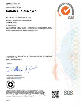 ISO Certifikat